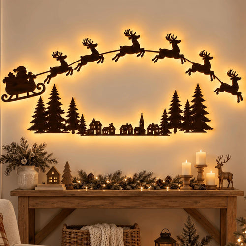 Glowing Christmas Wall Decor — 7 Holiday Styles + Remote Control