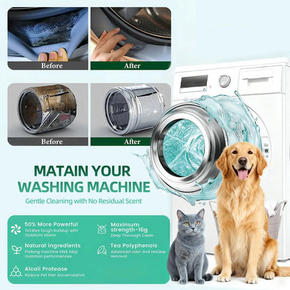 🔥 Powerful Washer Deep Cleaner Tablets – Eliminate Hidden Bacteria & Bad Smells Fast
