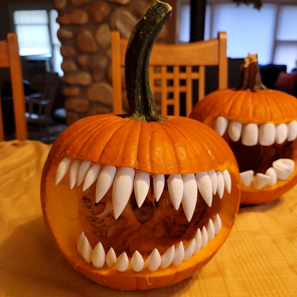 Pumpkin Fangs – Halloween Teeth Decoration