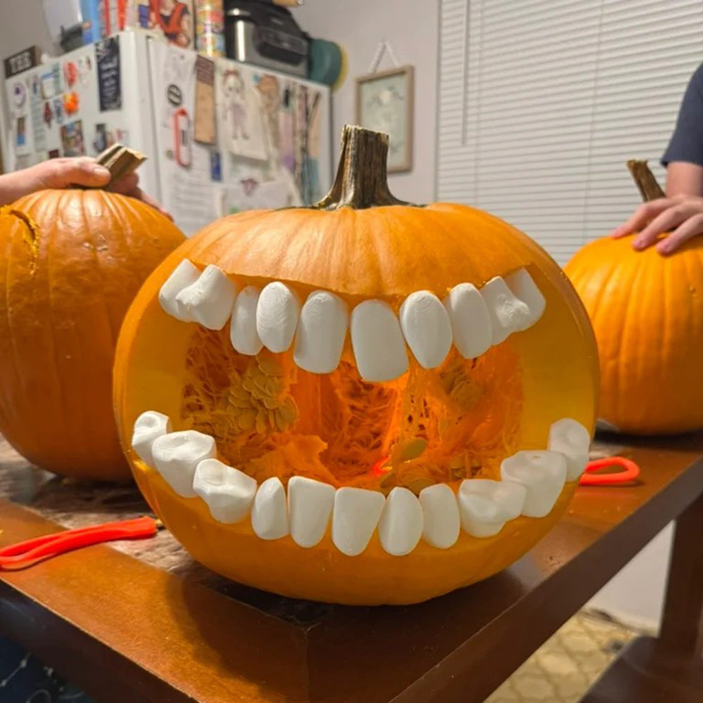 Pumpkin Fangs – Halloween Teeth Decoration