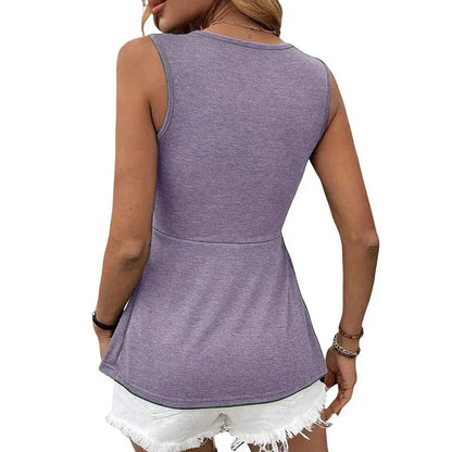 Elegant Slimming V-Neck Tank Top