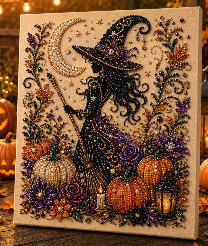 🎃 Create Your Own Spooky Halloween Decoration ✨ DIY Diamond Art Kit That Turns Into A Sparkling Halloween Display