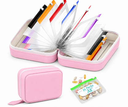 💊A8 Waterproof Pill Pouch Set – 7 to 14 Days of Meds & Vitamins💧Waterproof & Crush-Resistant Shell