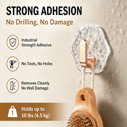 🔥Last Chance 10PCS Modern Hexagon Adhesive Hooks