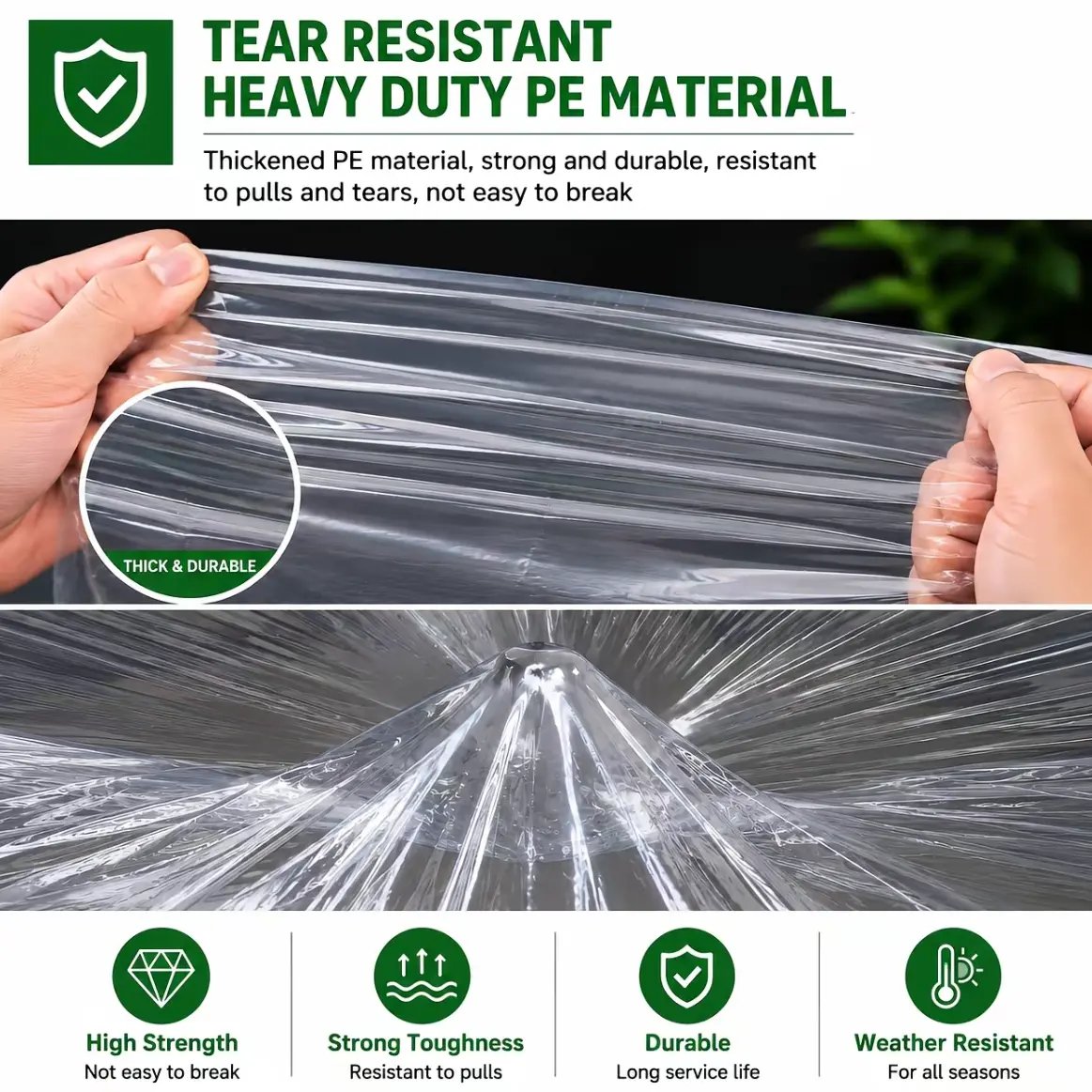 🔥LAST DAY 51% OFF - 🌧️ RainShield Pro™ Transparent Waterproof Tarp – Heavy-Duty Outdoor Cover with Secure Grommets