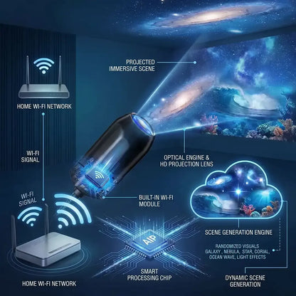 🔥LAST DAY 70% OFF💖🔥Night Light Projector 🔥- Smart Holographic Star Projector