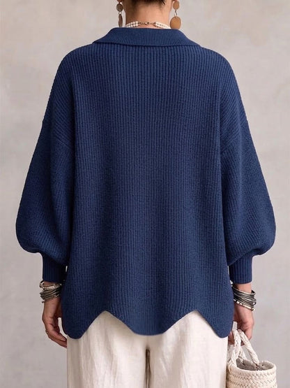 🌿🌿LAST DAY SAVE 49%⌛Oversized Collared Knit Cardigan With Large Metal Buttons