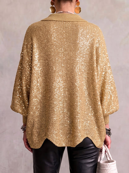 🌿🌿LAST DAY SAVE 49%⌛Oversized Collared Knit Cardigan With Large Metal Buttons