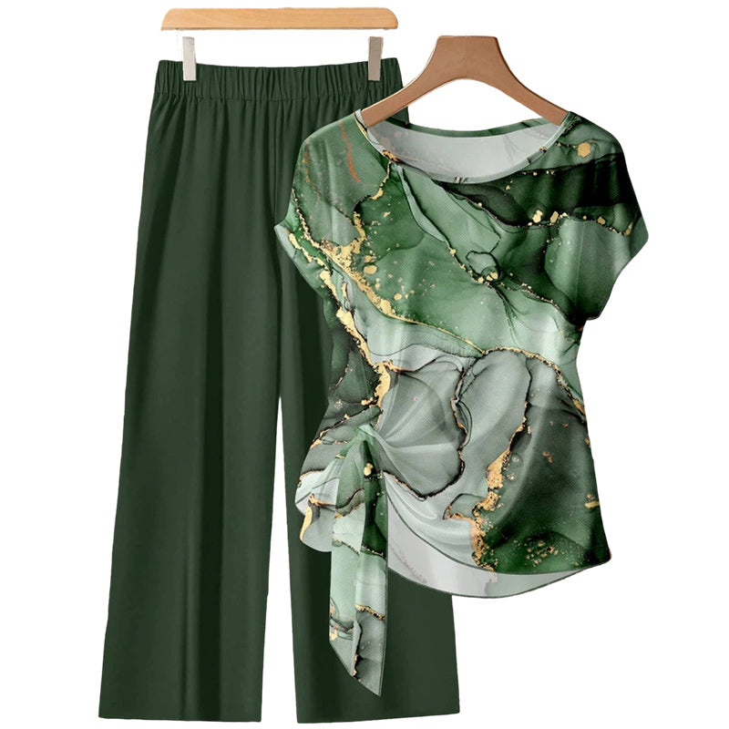 🔥50% KORTING🌿 Loungeset met patroon en brede poten 🌿Comfort & Luxe Print