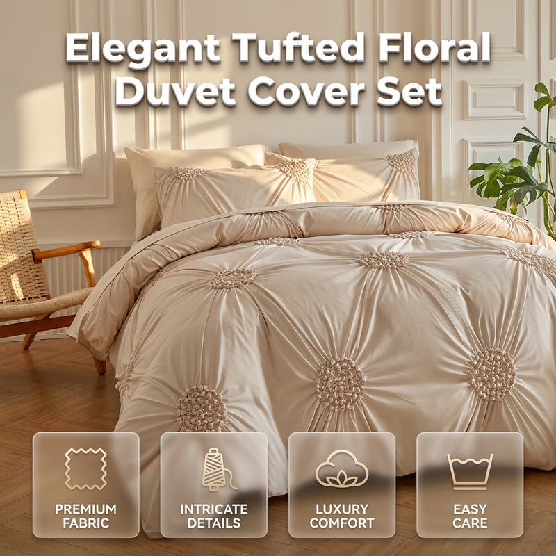 🏨 5-Star Hotel Look at Home– Elegant Pinch Pleat Duvet Cover🚚 Free Shipping