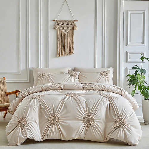 🏨 5-Star Hotel Look at Home– Elegant Pinch Pleat Duvet Cover🚚 Free Shipping