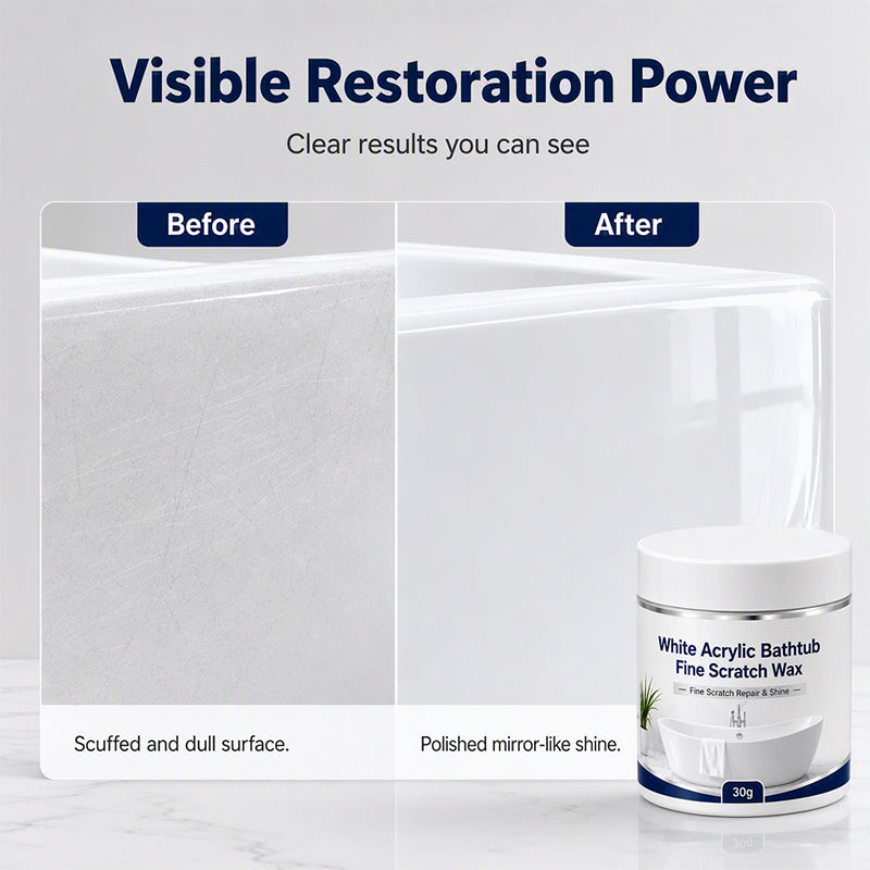 🛁 Bathtub Scratch Repair Wax – White Acrylic Surface Touch-Up Kit
