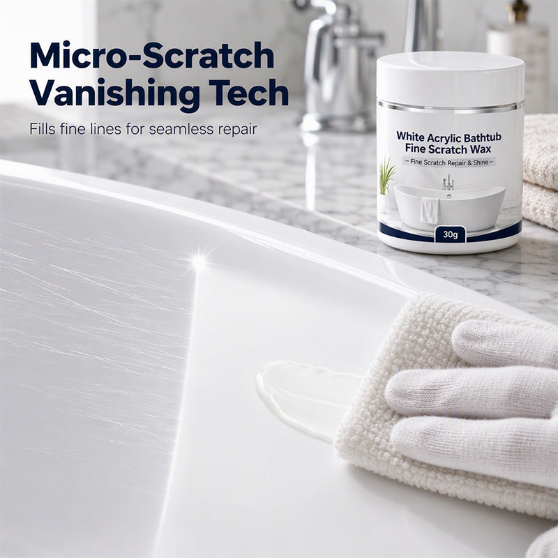 🛁 Bathtub Scratch Repair Wax – White Acrylic Surface Touch-Up Kit