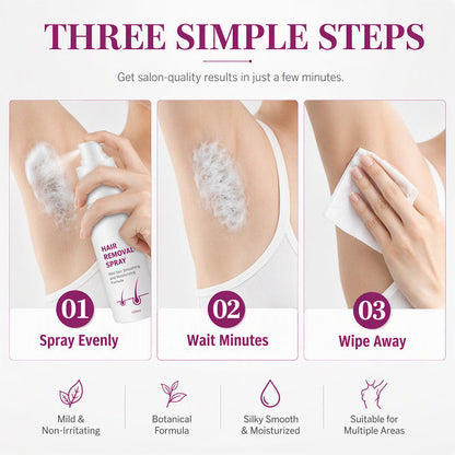 Remove Hair Painlessly Instantly! No-Sting Botanical Mist Spray